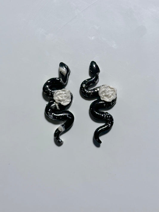 Multicolored Snake Earrings