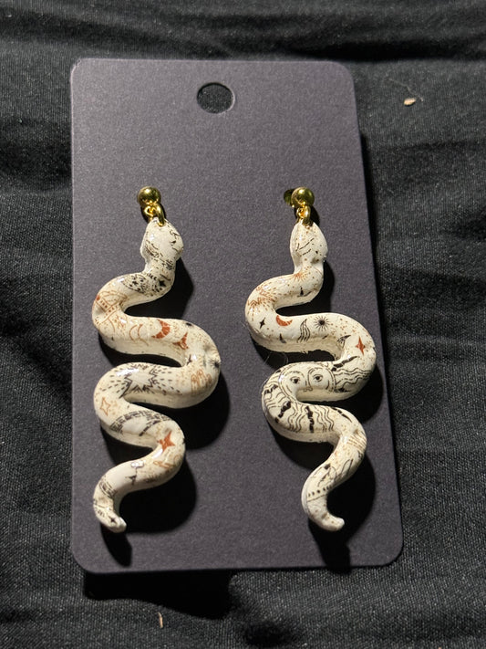 Tarot Snake Earrings